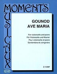 Editio Musica Budapest Ave Maria (Meditation sur le premier prelude de J.S. Bach) (Cello and Piano) EMB Series by Charles Gounod