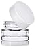 Clear Glass 0.25 oz Thick Wall Balm Jars with White Foam Lined Smooth Lids (12 pack)