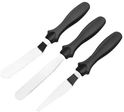 Tala 3 Stainless Steel Icing Spatulas with Black Plastic Handles, 25 x 12 x 5 cm - Image 3