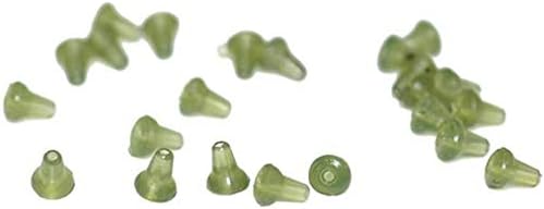 NEWSHOT Hook Stops Shank Beads Carp Fishing Terminal Tackle for Pop Up Hair Chod Rigs Bait Screws(Pack of 30) (Trans Green)