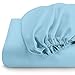 Bare Home Fitted Bottom Sheet Full - Premium 1800 Microfiber - Ultra-Soft Wrinkle Resistant - Deep Pocket - Fitted Sheet (Full, Light Blue)