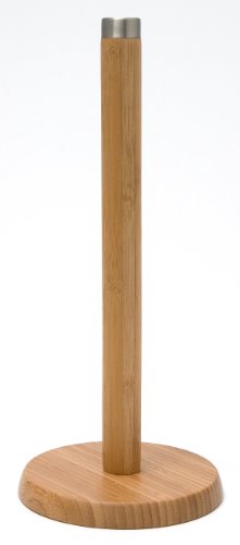 Lipper International 8036 Bamboo Standing Towel Holder with Metal Tip