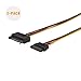 CableCreation 5-Pack 12-Inch SATA Power Cable, Male to Female, 0.3 Meter, Black, Indoor, 15-Pin, 12V DC, Powering and Connecting SATA Drives, Hard Drive, SSD, Optical Drive