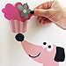 Dog Wall Decals for Girls - Cupcake Cute Pink Decor Stickers for Kids - Wall Decor Stickers for Kids - Baby Decals Dog [>45 Art Baby Bedroom clings]