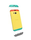 HTC Double Dip Case for HTC One (M8) - Retail Packaging - Orange/Vibrant Yellow/Teal