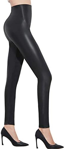 Womens Faux Leather High Waisted Leggings Stretchy Skinny Leather Pants