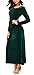 Urban CoCo Women's Elegant Long Sleeve Ruched Velvet Stretchy Long Dress (XL, Green)