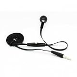 Flat Cable Black Handsfree Mono Headset Single Earphone Earbud Microphone for iPhone 5S 5C, 5, 5G, 4S 4 - iPod Touch, Nano - Samsung Galaxy S5 S4 S3 S2 Mini Sport Active / Galaxy NOTE 3 2 1 / Galaxy Avant, HTC ONE M8 / MAX / Remix, LG G2 G3 G Flex / G Vista, Blackberry Z10 Q10 Z30 Q5, Motorola Droid / RAZR / MAXX / HD / Ultra / Moto X G, iPad, iPad Air, iPad Mini / Mini 2, Galaxy Tab TabPro Note Tablets, All Smartphones and Tablets