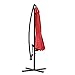 Offset umbrella 10 Ft Cantilever Patio Umbrella Outdoor Market umbrellas with cross base (Red)