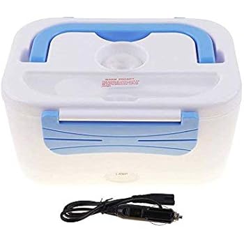 Vmotor Portable 12V Car Use Electric Heating Lunch Box Bento Meal Heater Food Warmer 45W (Blue)