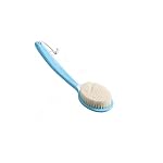 Bath Shower Brush Long Handle Non Slip Bath Body Brush with Soft Bristles Plastic Shower Back Scrubber Beauty Dry Skin Body Massager (Blue)