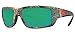Costa Del Mar Mens Fantail Rectangular Sunglasses, Realtree Extra Camo/Copper Green Mirrored Polarized-580G, 59 mm