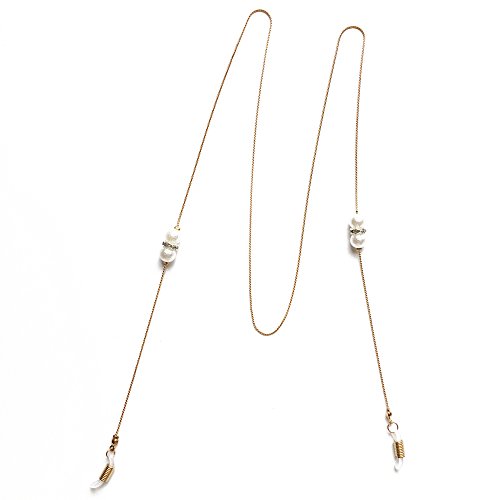 BeneAlways Calabash Eyeglasses Eyewear Glasses Sunglasses Chain Cord Lanyard Necklace Strap with Glasses Holders for Women (Gold)