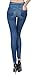 Women's Denim Print High Waist Blue Jean Leggings Seamless Skinny Leggings S/M