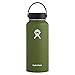 Hydro Flask Water Bottle - Stainless Steel & Vacuum Insulated - Wide Mouth with Leak Proof Flex Cap - Old Style Design - 32 oz, Olive
