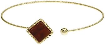 DK FASHION Women's Charm Bracelet Beaded Single Line Stretch Bangle Crystal Jewelry for Woman Aluminum Plated (Burgundy)