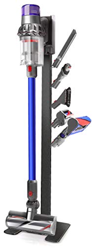 XIGOO Storage-Stand-Docking-Station-Holder for Dyson V11 V10 V8 V7 V6 Cordless Vacuum Cleaners & Accessories, Stable Metal Organizer Rack, Brushed Black