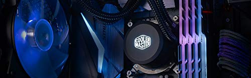 Cooler Master MasterLiquid Lite 240 Liquid CPU Cooler 240mm Radiator, 2 x MasterFan Air Balance 120 Fans, Dual-Chamber Pump MLW-D24M-A20PW-R1 (Certified Refurbished)