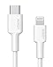 AUKEY USB C to Lightning Cable 3ft [ Apple MFi Certified ] Power Delivery Type C to iPhone Cable Fast Charge for iPhone X/iPhone 8/8 Plus, iPad Pro 2017 and Other Apple iOS Devices - White