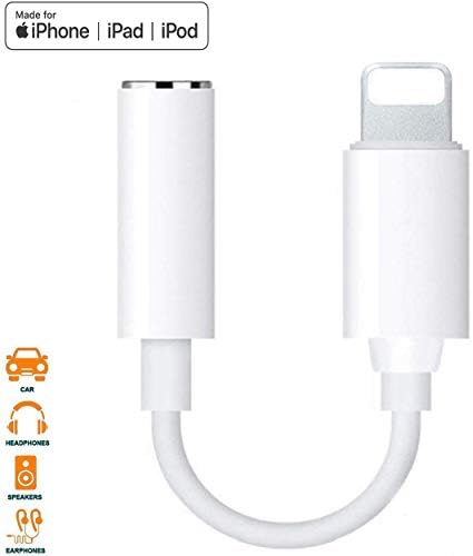 Klopor Headphone Jack Adapter, Dongle 3.5 mm Headphone Jack Adapter Connector to AUX Audio Jack Earphone Extender Jack Stereo for Phone Xs Max/XR/X/8/8Plus/7/7Plus Support iOS 10.3 and Later