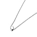 Sterling Silver Tiny Dot Necklace - Round Circle Bead Floating Pendant Necklace for Women
