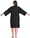 Salon Robes Smocks for Clients-Black, Hair Color Cape- Kimono Style, with Black Salon Barber Hand Cotton Towels