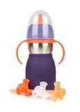 Kid Basix by New Wave - Safe Sippy 2; Baby & Toddler Stainless Steel Cup with Straw