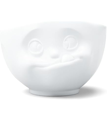 FIFTYEIGHT PRODUCTS TASSEN Porcelain Bowl, Dreamy Face Edition, 16 oz. White, (Single Bowl) for Serving Cereal, Soup : Home & Kitchen