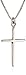 Amazon Collection Bob Siemon Sterling Silver Small Round Point Cross Pendant Necklace