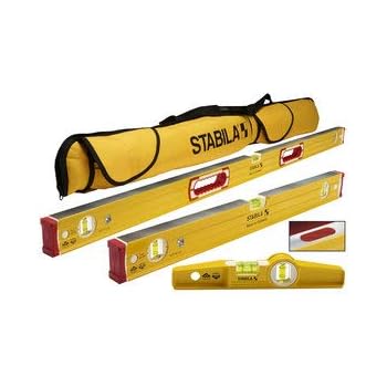 Set De 3 Niveaux à Bulle STABILA - 100cm, 60cm, 40cm - Aluminium Léger - Précision Allemande