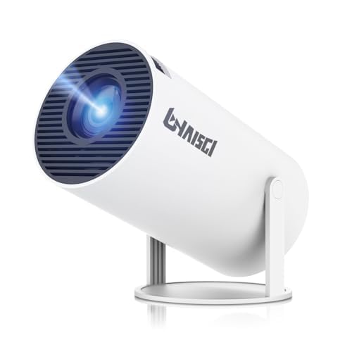 Photo 1 of LONAISCI Mini Projector With WIFI and Bluetooth, Portable Projector 4K Support, Android 13, Auto Keystone, 180° Rotatable, 40"-150" Screen Small Projector HY300 Pro