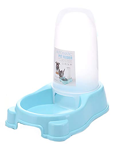 MaruPet Pet Water Feeder Dispenser, Automatic Pet Waterer,Dog Cat Water Food Combo,Pet Water Dispenser Station,Automatic Gravity Water Drinking Fountain Bottle Bowl Dish Stand 1200ml Blue