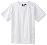 Kanu Surf Big Boys' Solid UV Rashguard Swim Tee, White, Small (8)
