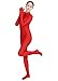Ensnovo Womens One Piece Unitard Full Body Suit Spandex Skin Tights Red,M