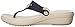 crocs Women's Sanrah Circle Bow Wedge Flip W Dress Sandal, Navy/Stucco, 8 B(M) US