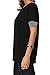 Sarin Mathews Women's Casual Round Neck Loose Fit Short Sleeve T-Shirt Blouse Tops Black XL