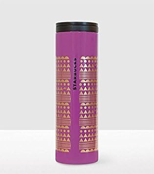 Starbucks Lunar Chinese New Year Stainless Steel Tumbler Rooster Pattern Purple