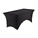 Iceberg iGear Stretch Fabric Table Cover, Fits 6' Table, Polyester/Spandex, Black, 30