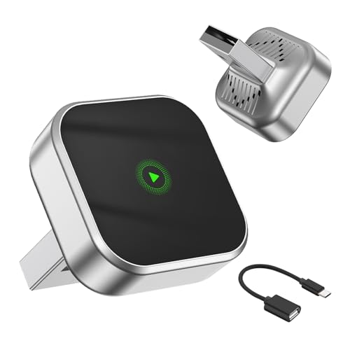 YOUKOYI Adaptador CarPlay inalámbrico 2026 Actualiza CarPlay por Cable a inalámbrico, diseño Mini USB para Coches con Apple CarPlay por Cable Integrado, Plug and Play