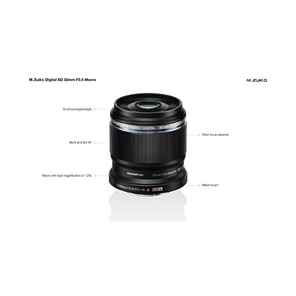 Olympus M. Zuiko Digital ED 30mm F3.5 Macro-Objektiv, geeignet für alle MFT-Kameras (Olympus OM-D & PEN Modelle, Panasonic G-Serie), schwarz – Bild 4