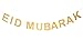 Zaffron Eid Mubarak Glitter Banner (Gold)