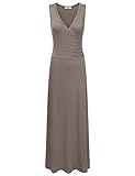 LA BASIC Womens Wrap Bodice Sleeveless Maxi Dress - Made In U.S.A (S-3XL)