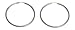 Sterling Silver Continuous Endless Hoop Earrings, (2mm Tube) (52, sterling-silver)