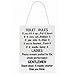 Leonardo Unique Toilet Rules Novelty Hanging Bathroom White Plaque,Funny Wooden Sign for Wall or Door