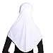 GladThink Womens 2 pieces Muslim Hijab Scarf With More colors White