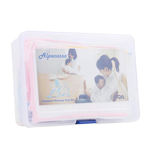 Alpacasso 20 Piece Baby Grooming Kit Infant Nursery Set Newborn Healthcare Kits Child Care Baby Nail Clipper File Scissor Tweezer Thermometer Brush Comb Cleaning Sets(Blue) (Blue)