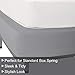 Box Spring Cover Thick & Opaque - Stretch to Fit, Premium Sleek Alternative for Bed Skirts, Elastic Wrap Around - Queen, Gray