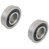 Set of 2 Flanged Ball Bearings Precision Sealed 1/2" ID x 1-3/8" OD G8