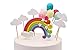 Colorful Rainbow Cake Topper Birthday Wedding Cake Flags Cloud Balloon cake flag Birthday Party Baking Decoration Supplies