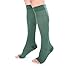 Doc Miller Open Toe Compression Socks, 20-30 mmHg, Toeless Compression Sleeves for Legs, Knee High Stockings for Shin Splints, Varicose Veins, Travel, Calf Support & Muscle Recovery, Men & Women, Pair